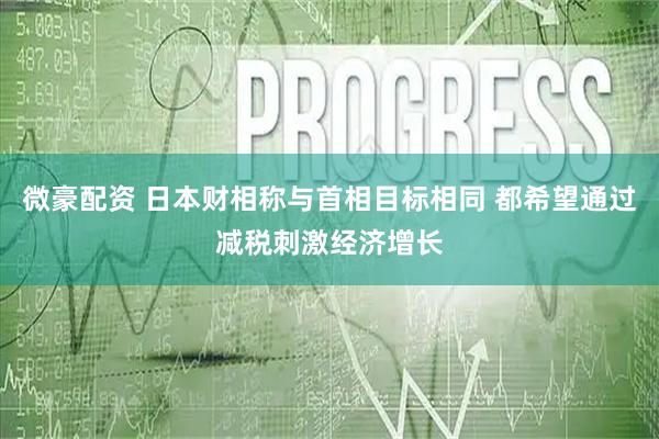 微豪配资 日本财相称与首相目标相同 都希望通过减税刺激经济增长
